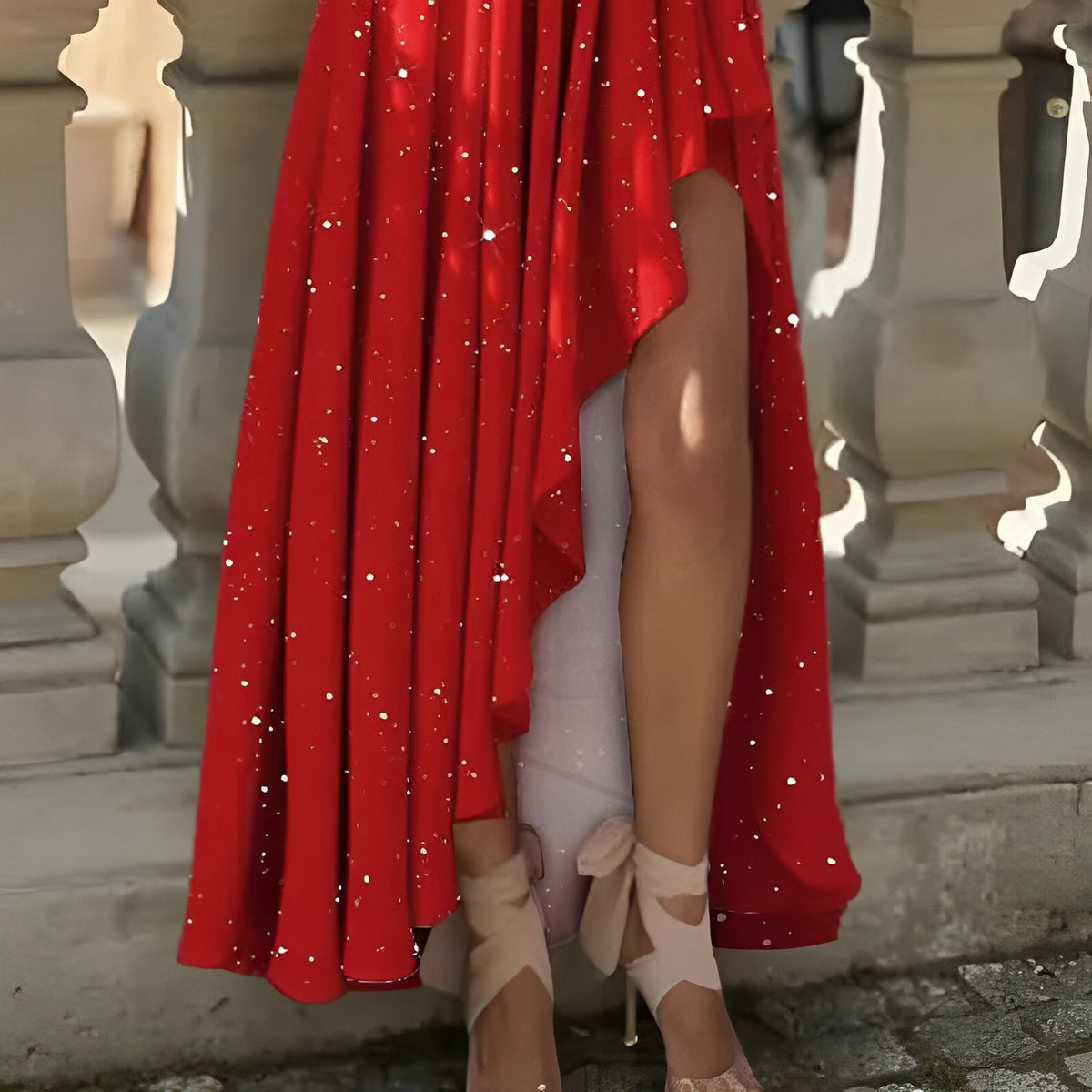 Women's Dress with Raised Waist – Elegant Flowing Dress for Summer, Ceremonies, and Everyday