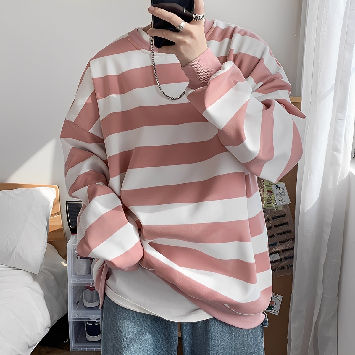 Christian - Striped Oversized Sweater