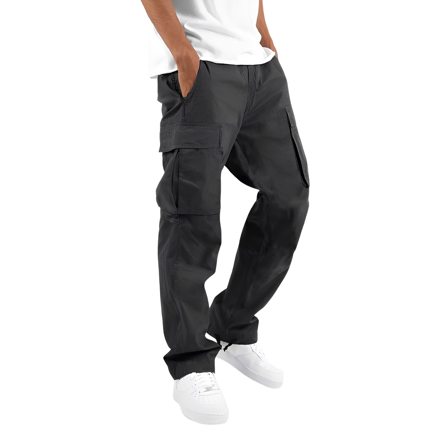 Cooper - Wide men's cargo pants with drawstring