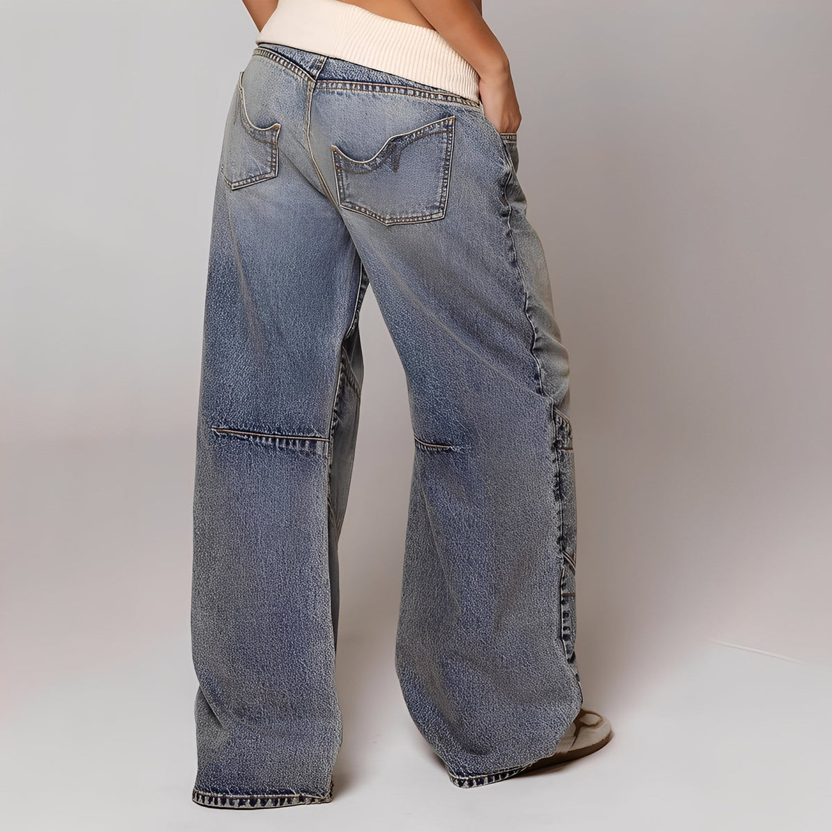 Vanessa - Easygoing Washed Loose Jeans for Women