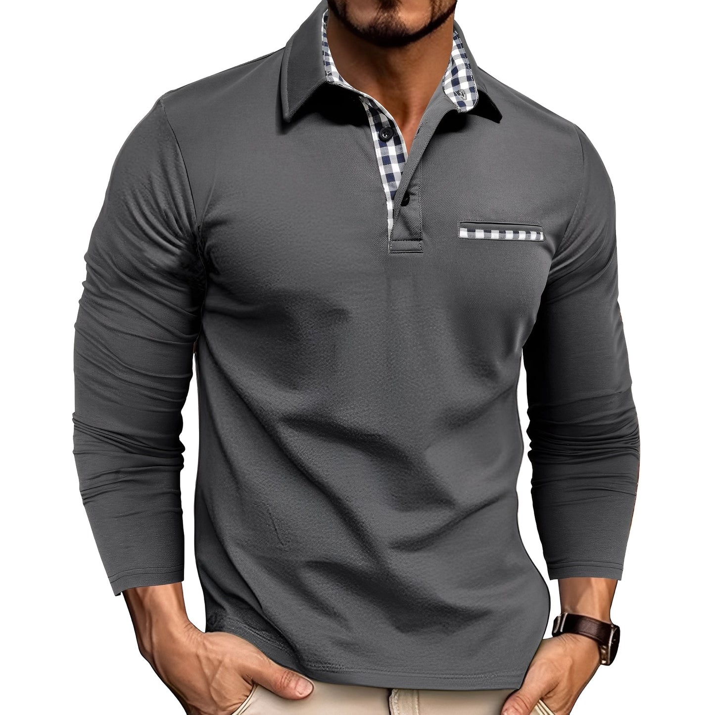 Rupert - Casual Long Sleeve Polo Shirt