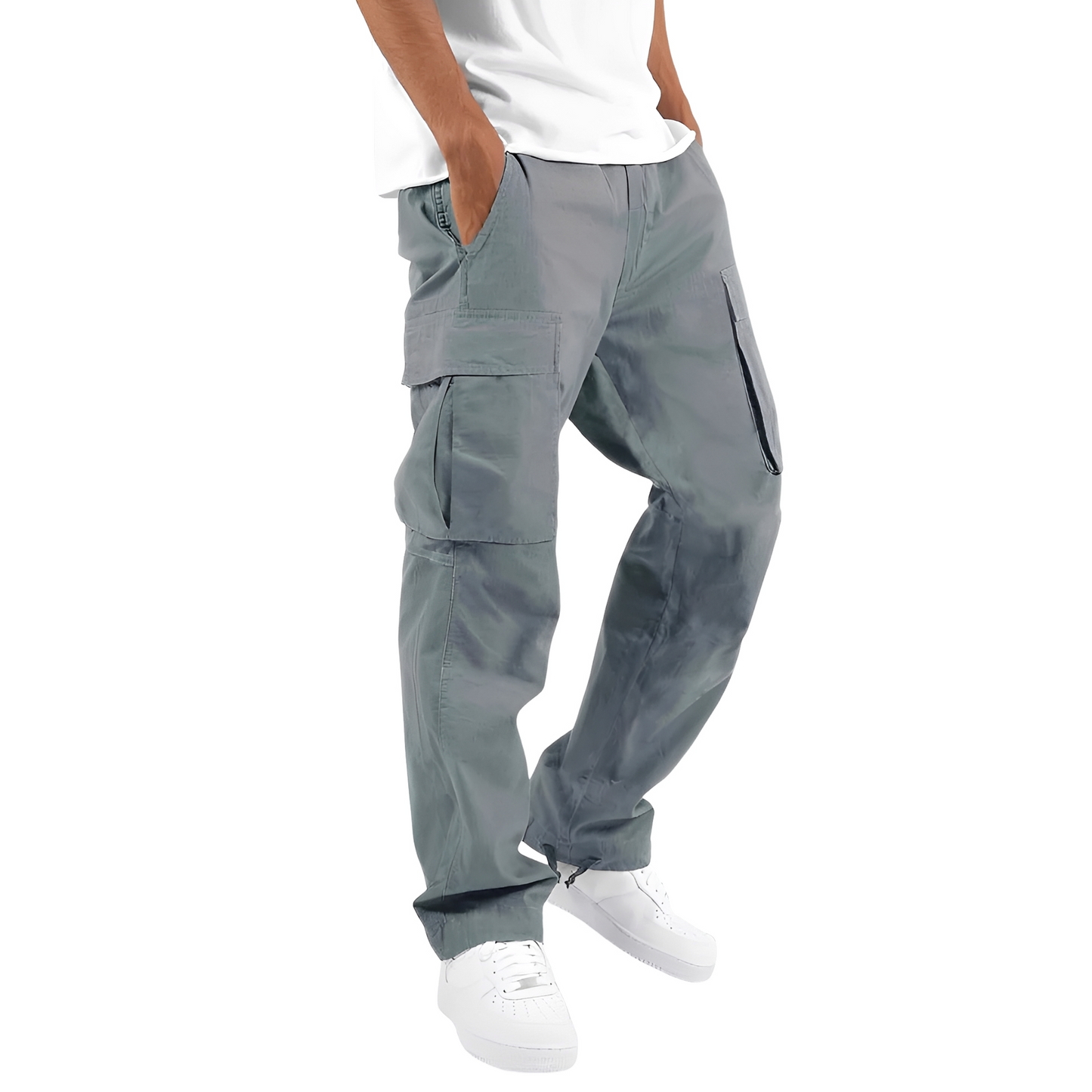 Cooper - Wide men's cargo pants with drawstring
