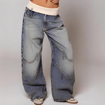 Vanessa - Easygoing Washed Loose Jeans for Women