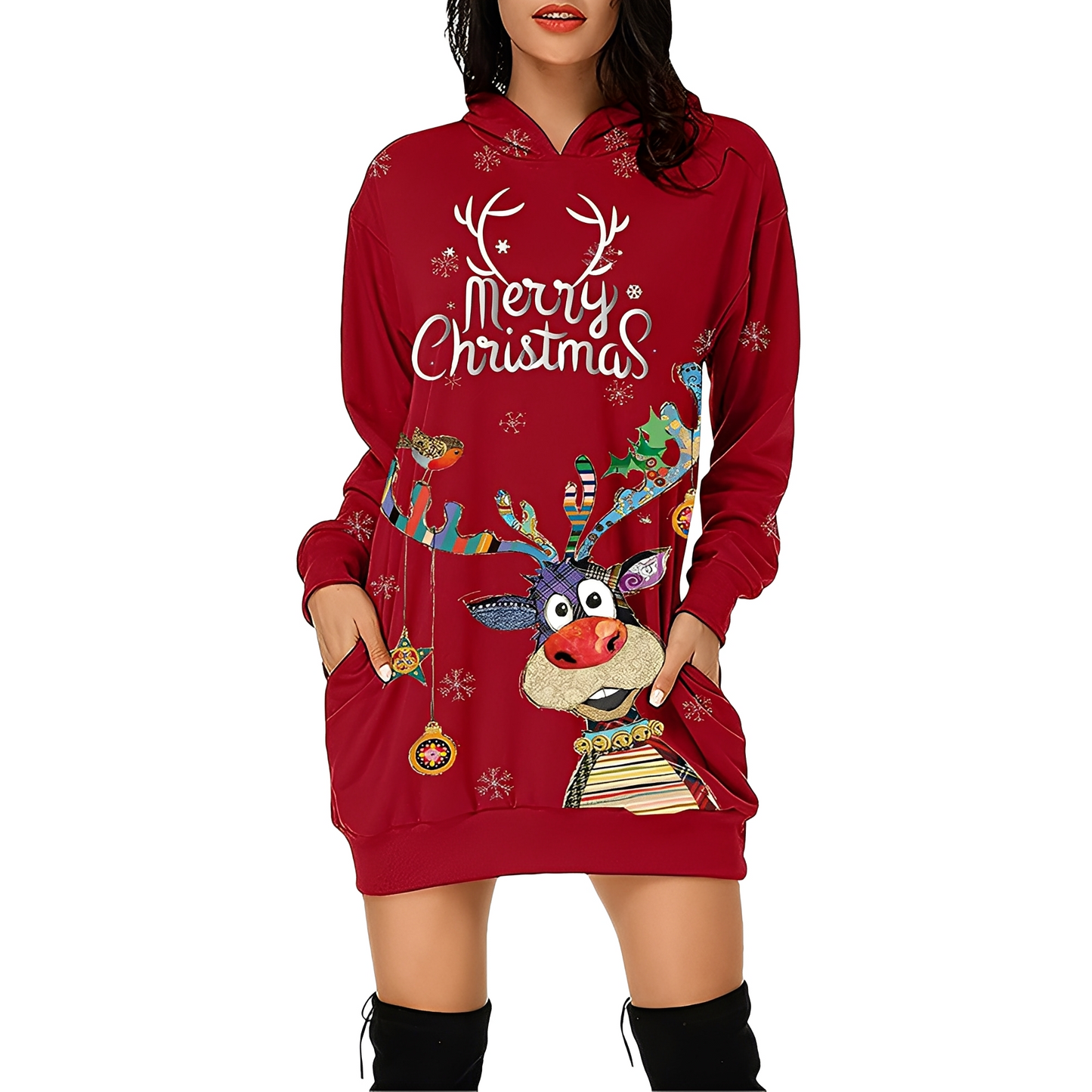 Georgia - Printed Hooded Dress
