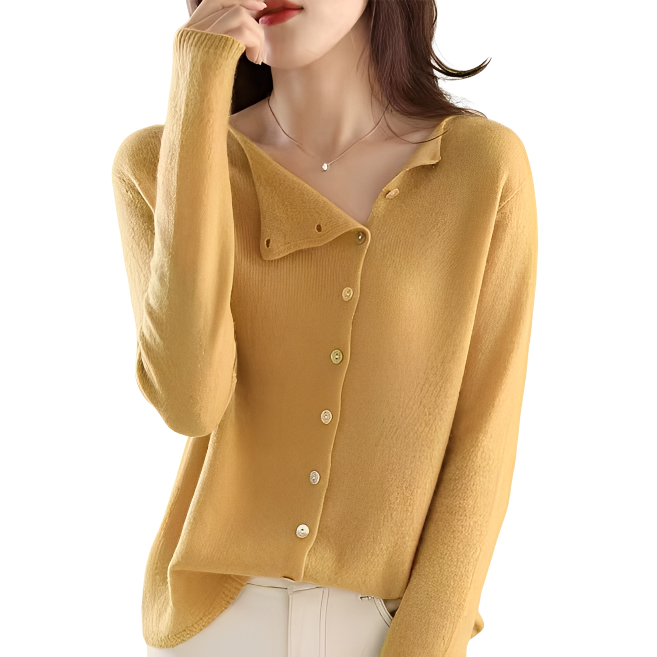 Joann - Fashionable, lightweight women's sweater with buttons