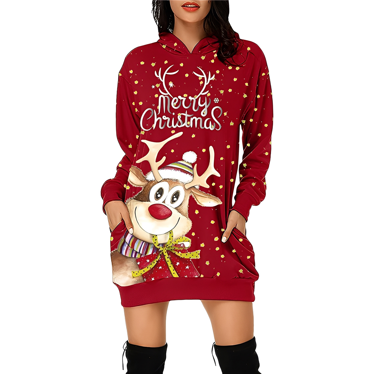 Georgia - Printed Hooded Dress