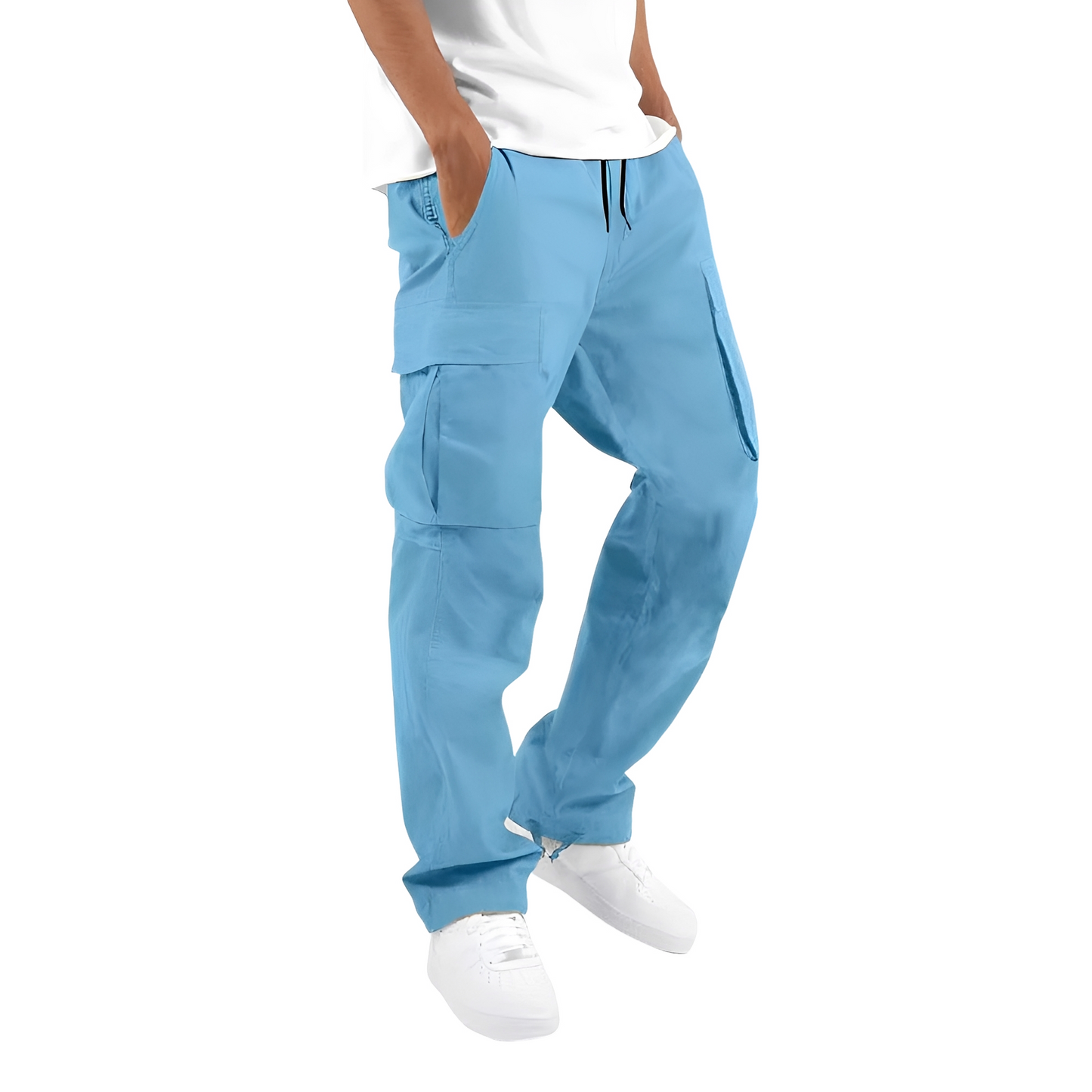 Cooper - Wide men's cargo pants with drawstring