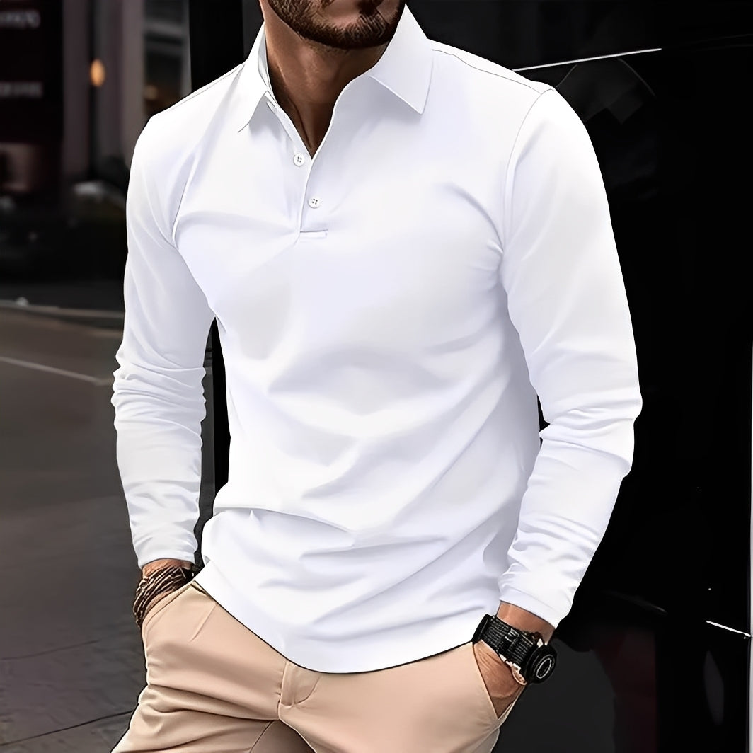 Deacon - Comfy Long-Sleeved Polo Shirt