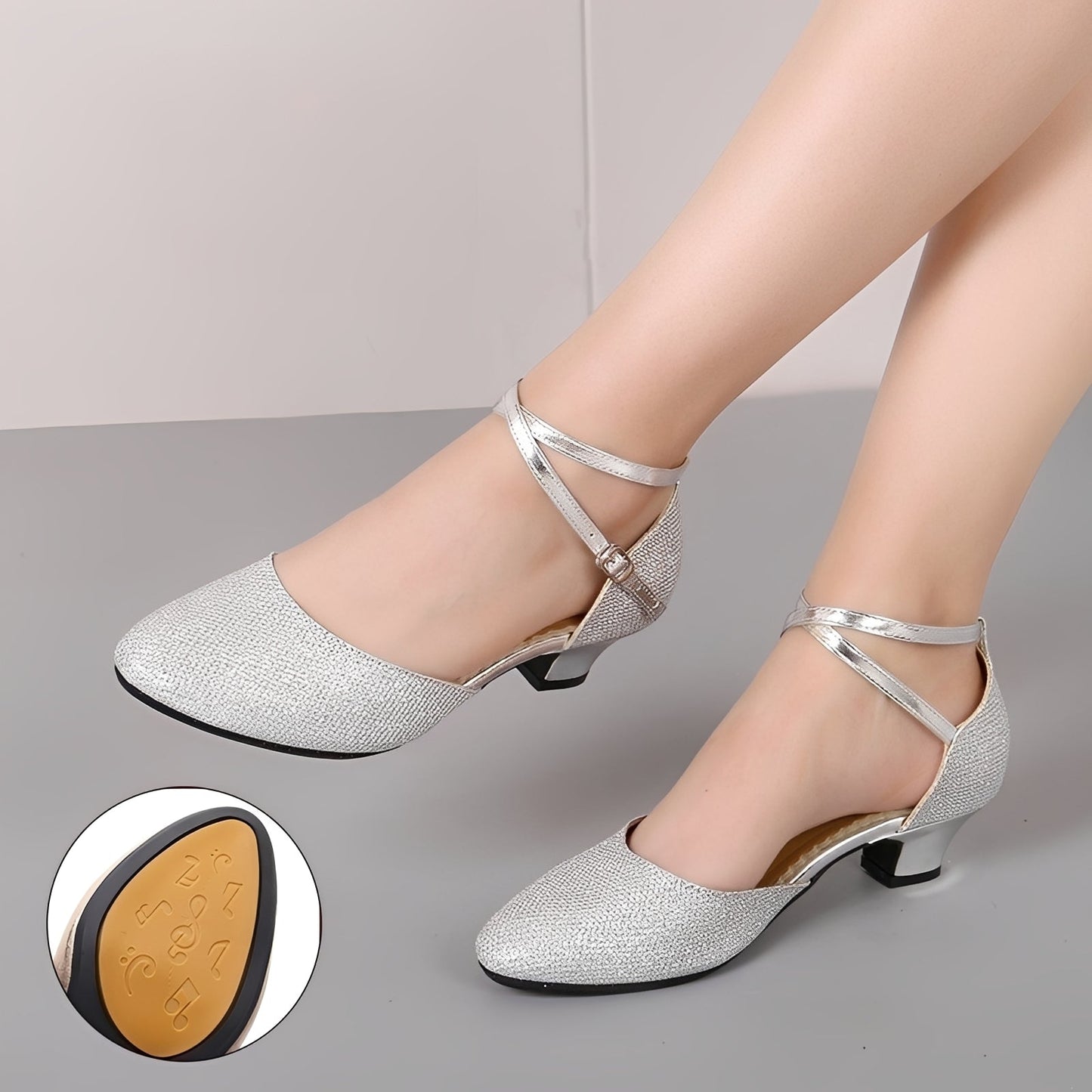Carrie - Stylish glitter sandals for women