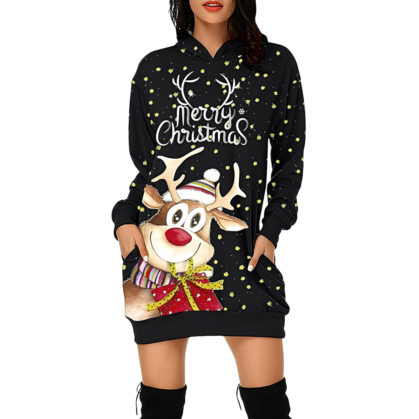 Georgia - Printed Hooded Dress