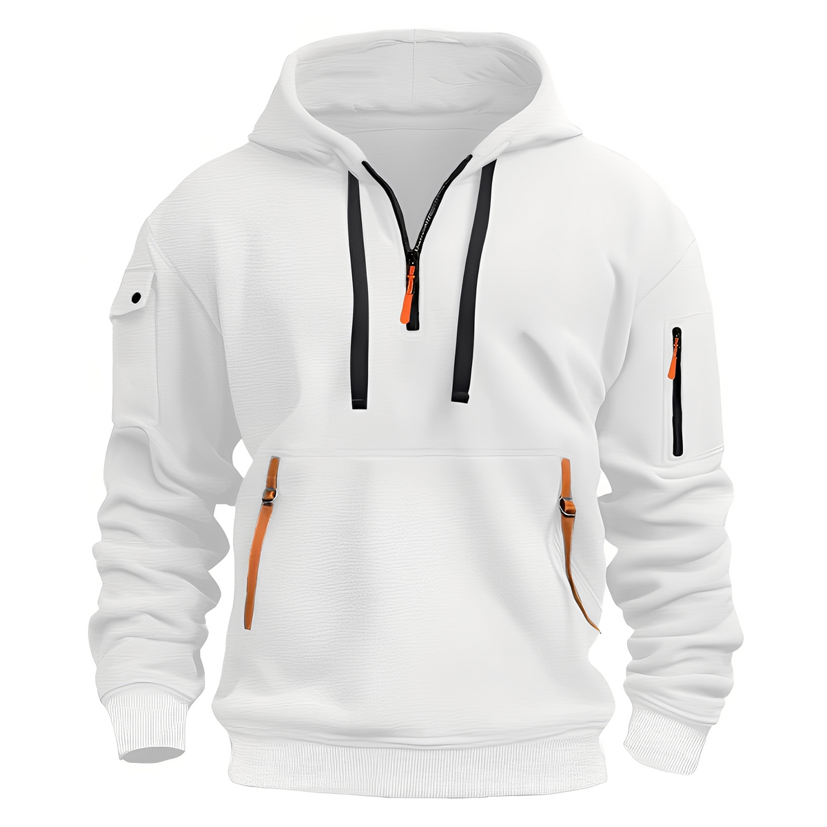 Paxton - Comfortable hoodie jacket with half zip