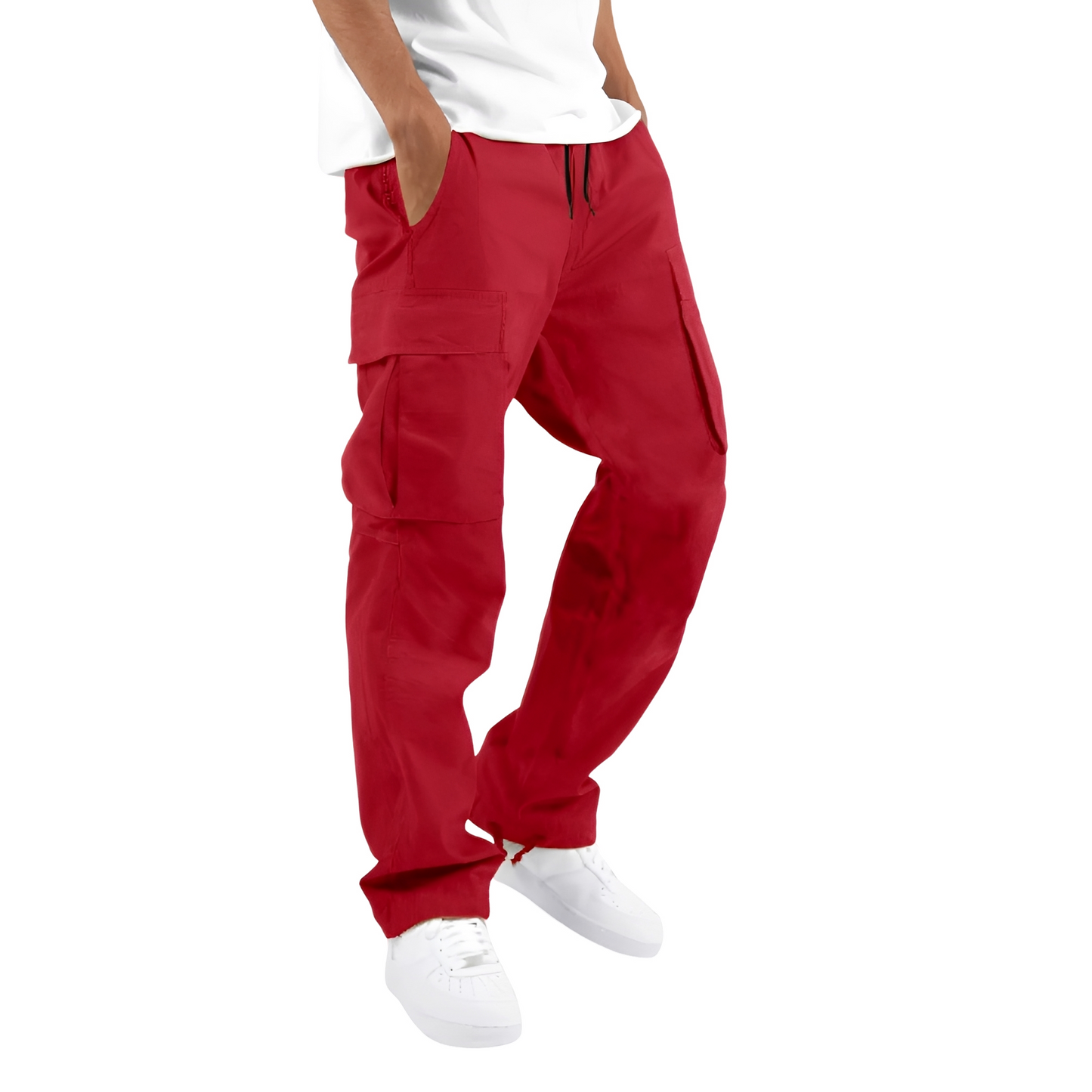 Cooper - Wide men's cargo pants with drawstring