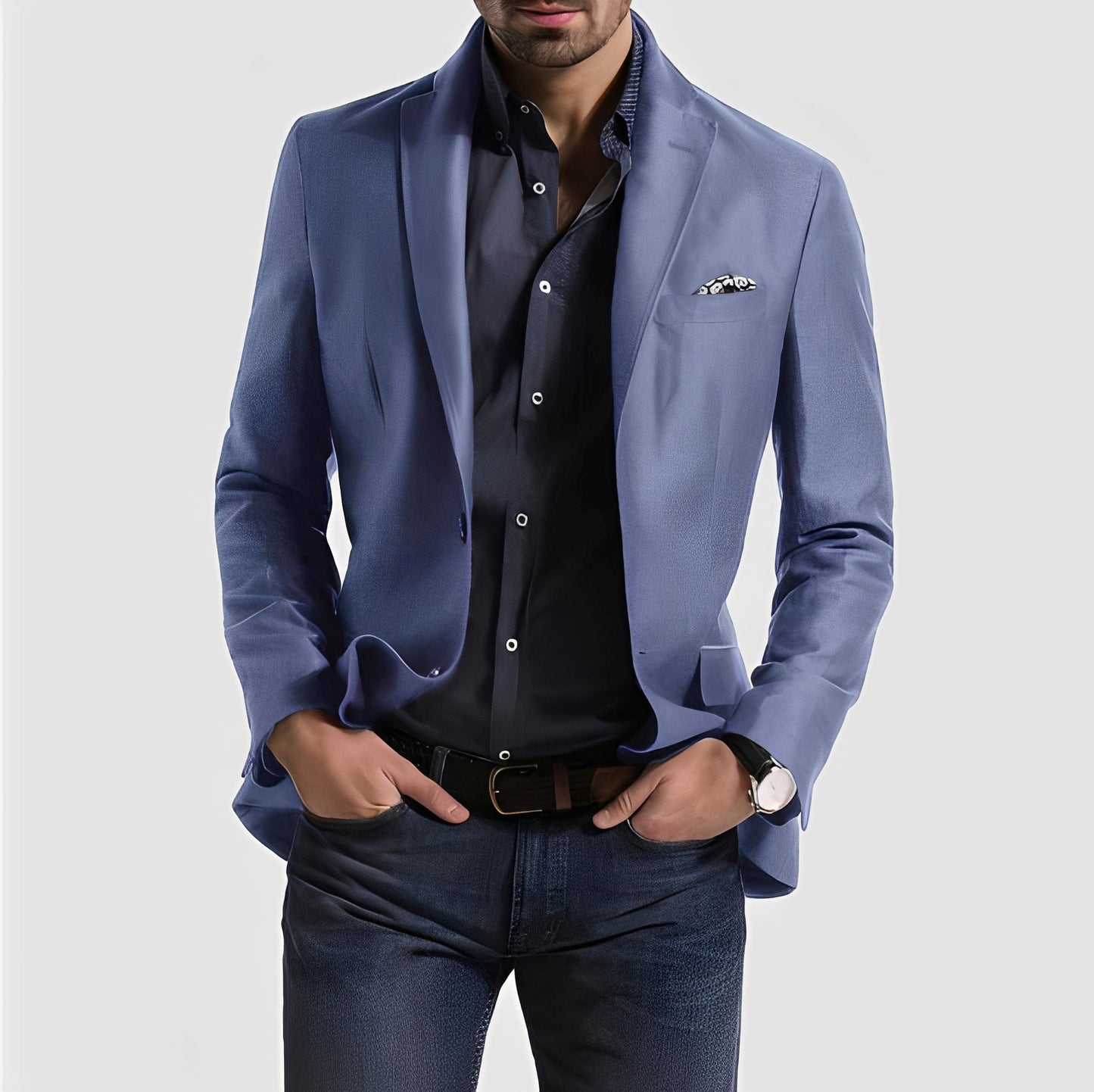 George - Formal men's blazer with two-button closure