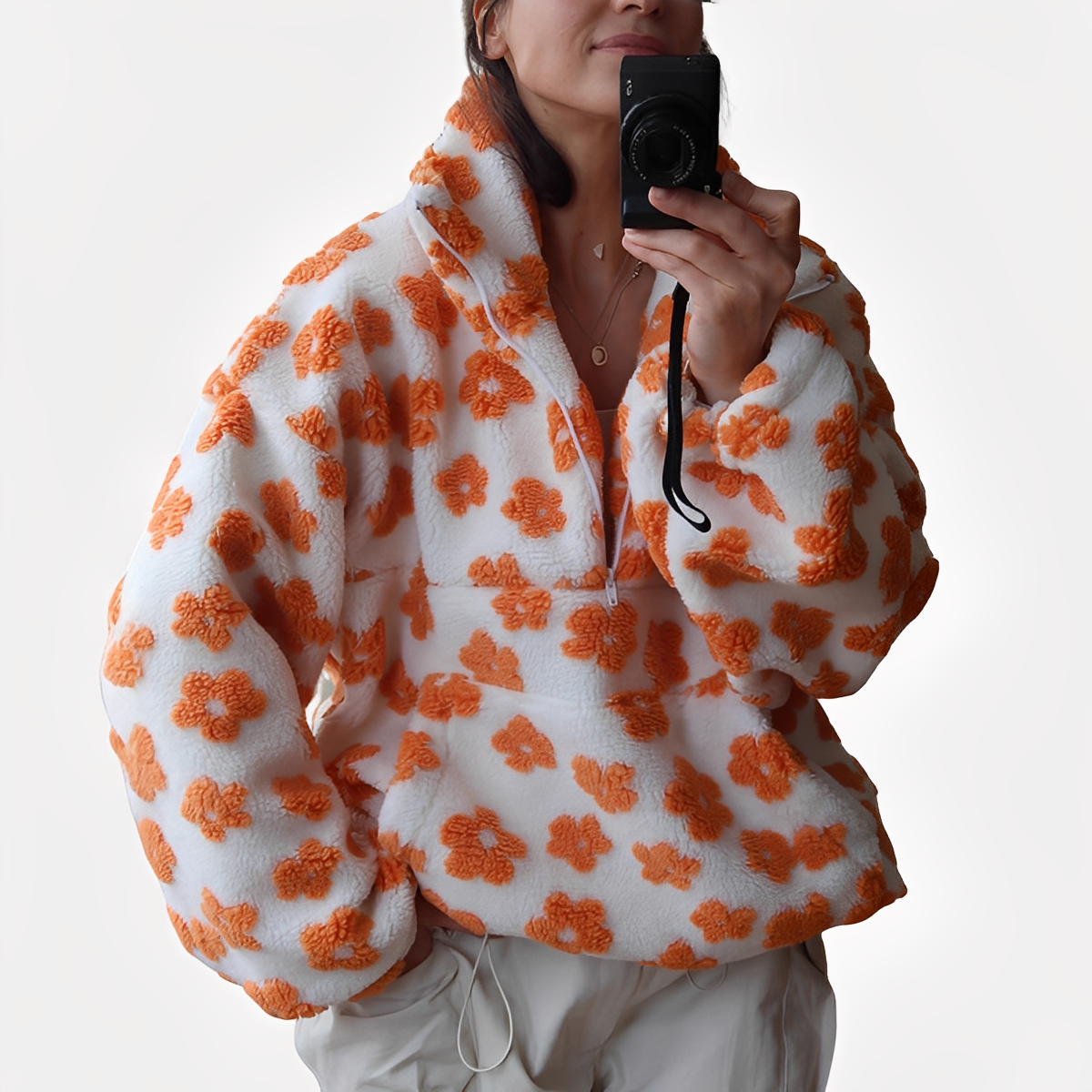 Elizabeth - Stylish Sweater with Floral Pattern