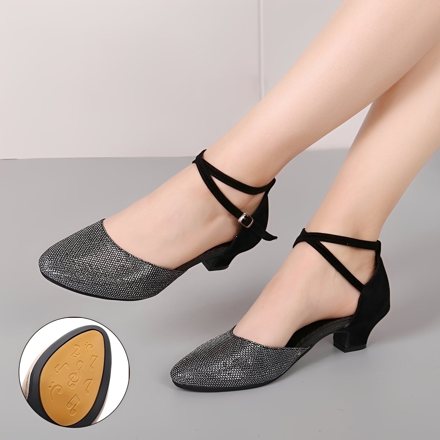 Carrie - Stylish glitter sandals for women