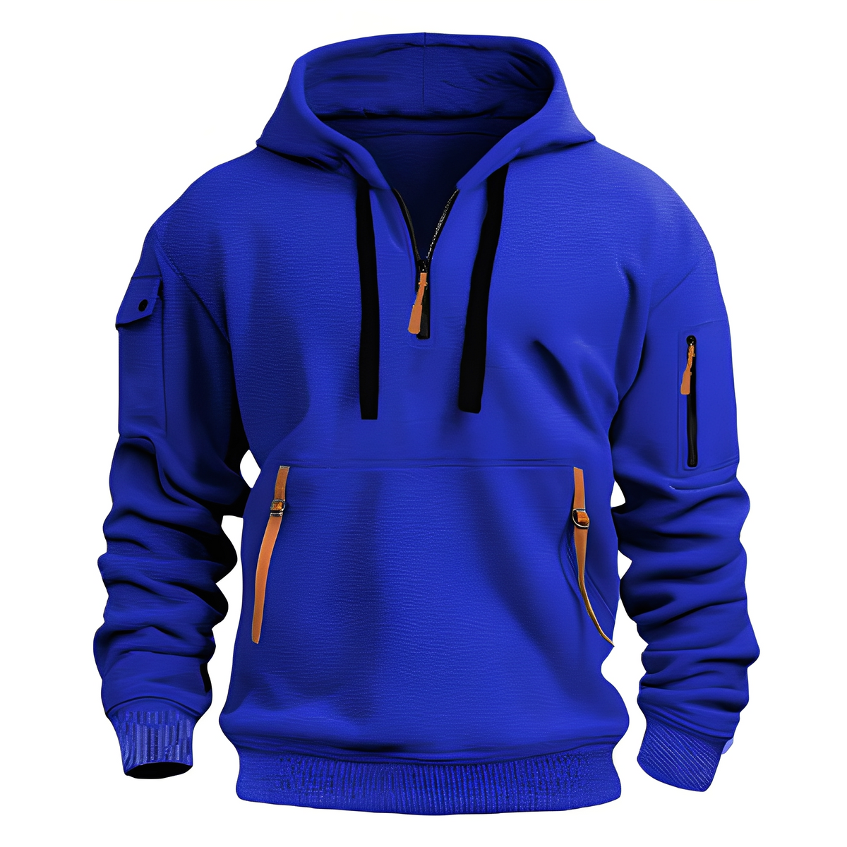 Paxton - Comfortable hoodie jacket with half zip