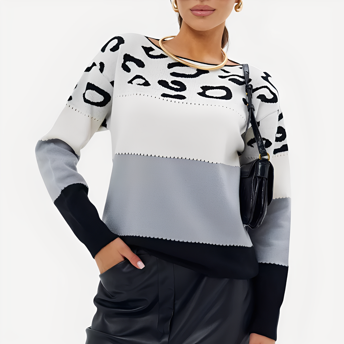 Anne - Stylish sweater with design