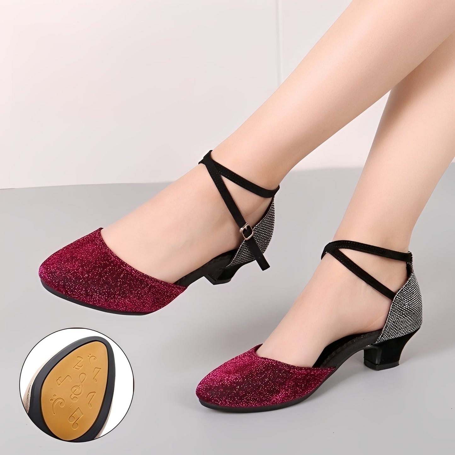 Carrie - Stylish glitter sandals for women