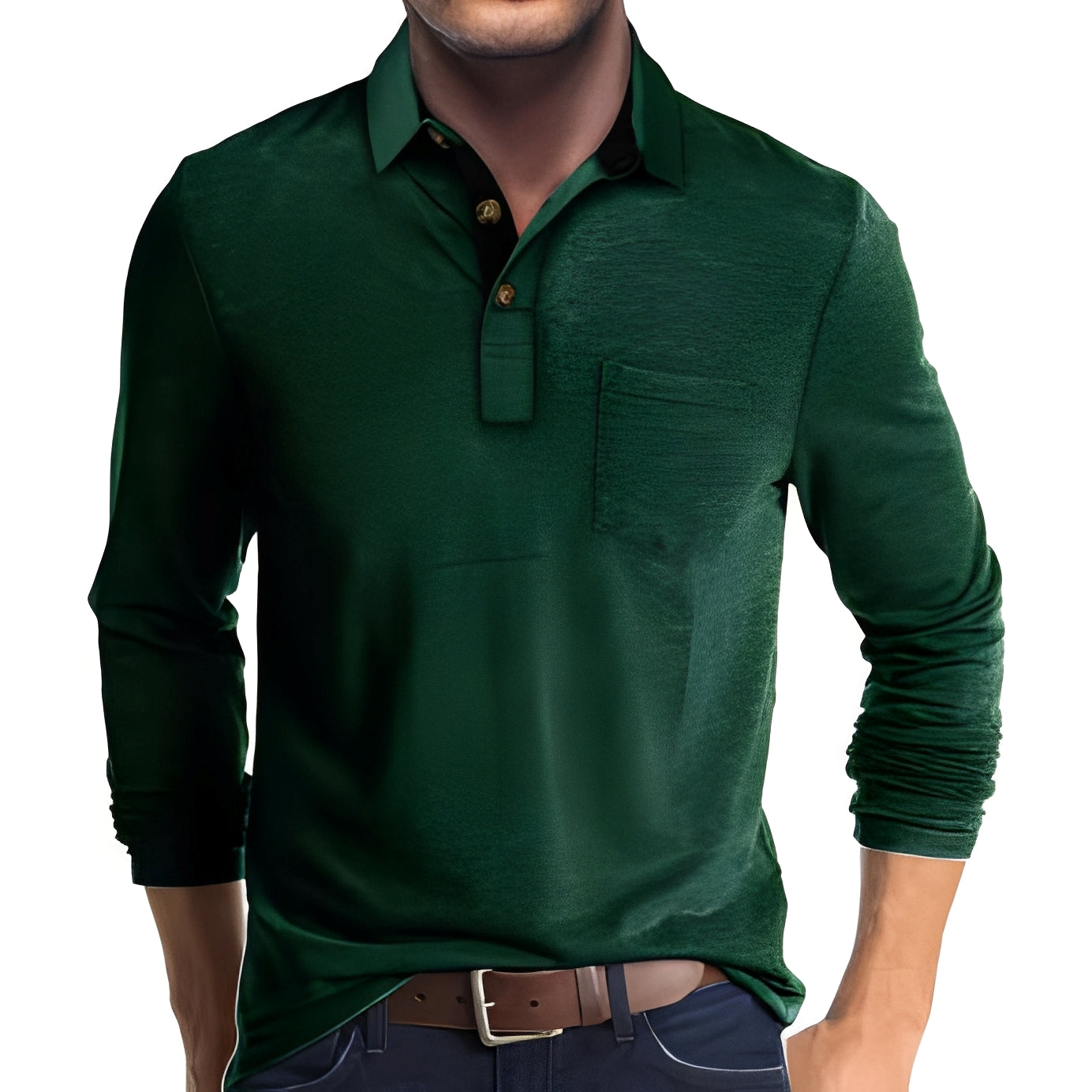 Marty - Casual long-sleeved polo shirt for men