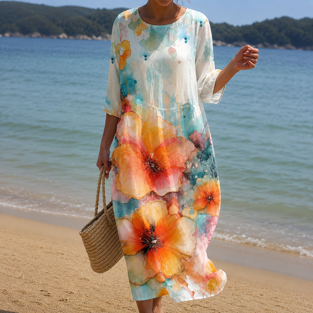 Miranda – Elegant Floral Dress with Relaxed Fit for Women