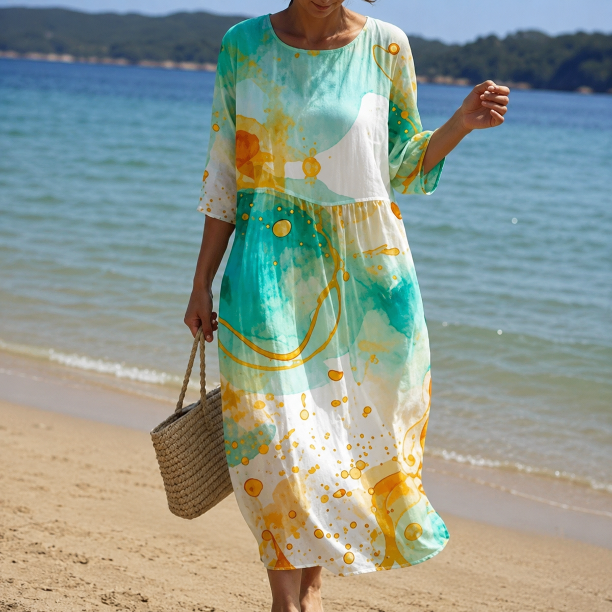 Miranda – Elegant Floral Dress with Relaxed Fit for Women