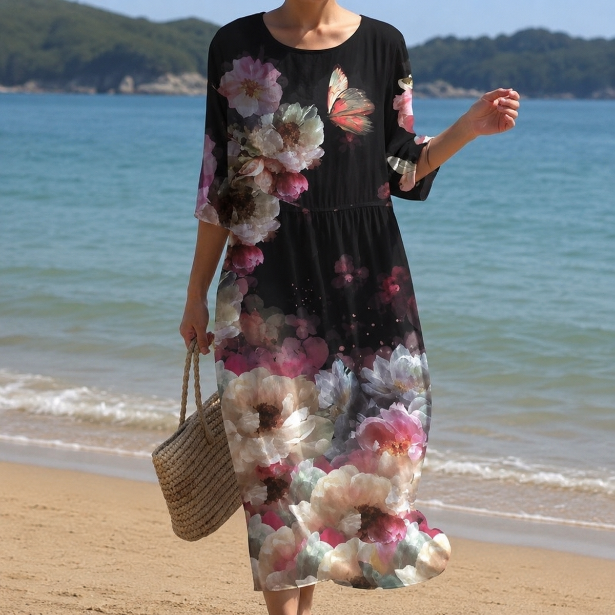 Miranda – Elegant Floral Dress with Relaxed Fit for Women