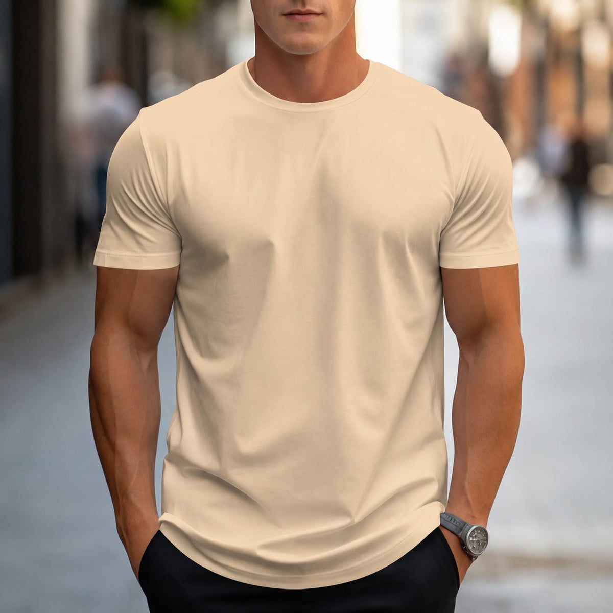 Owen - Casual, Solid-color Men's T-Shirt