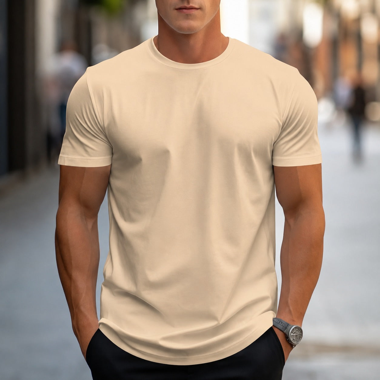 Owen - Casual, Solid-color Men's T-Shirt