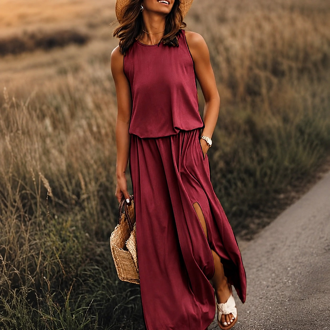 Edna - Casual boho maxi dress made of modal