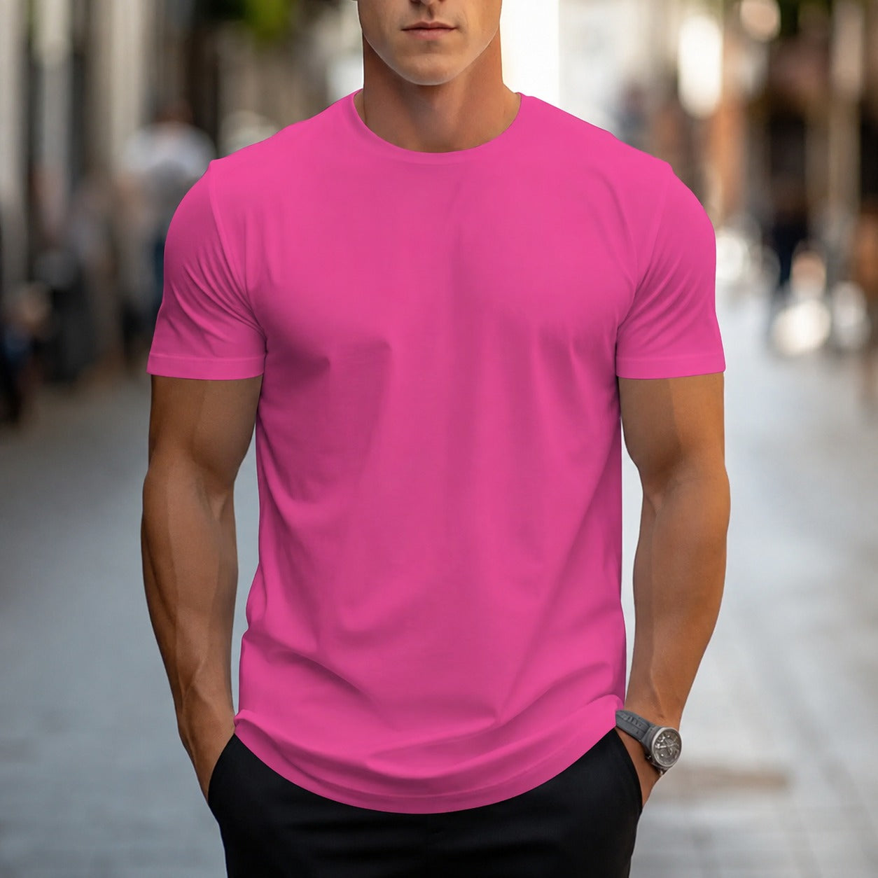 Owen - Casual, Solid-color Men's T-Shirt