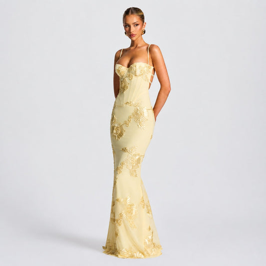 Norma - Elegant Floral Maxi Dress