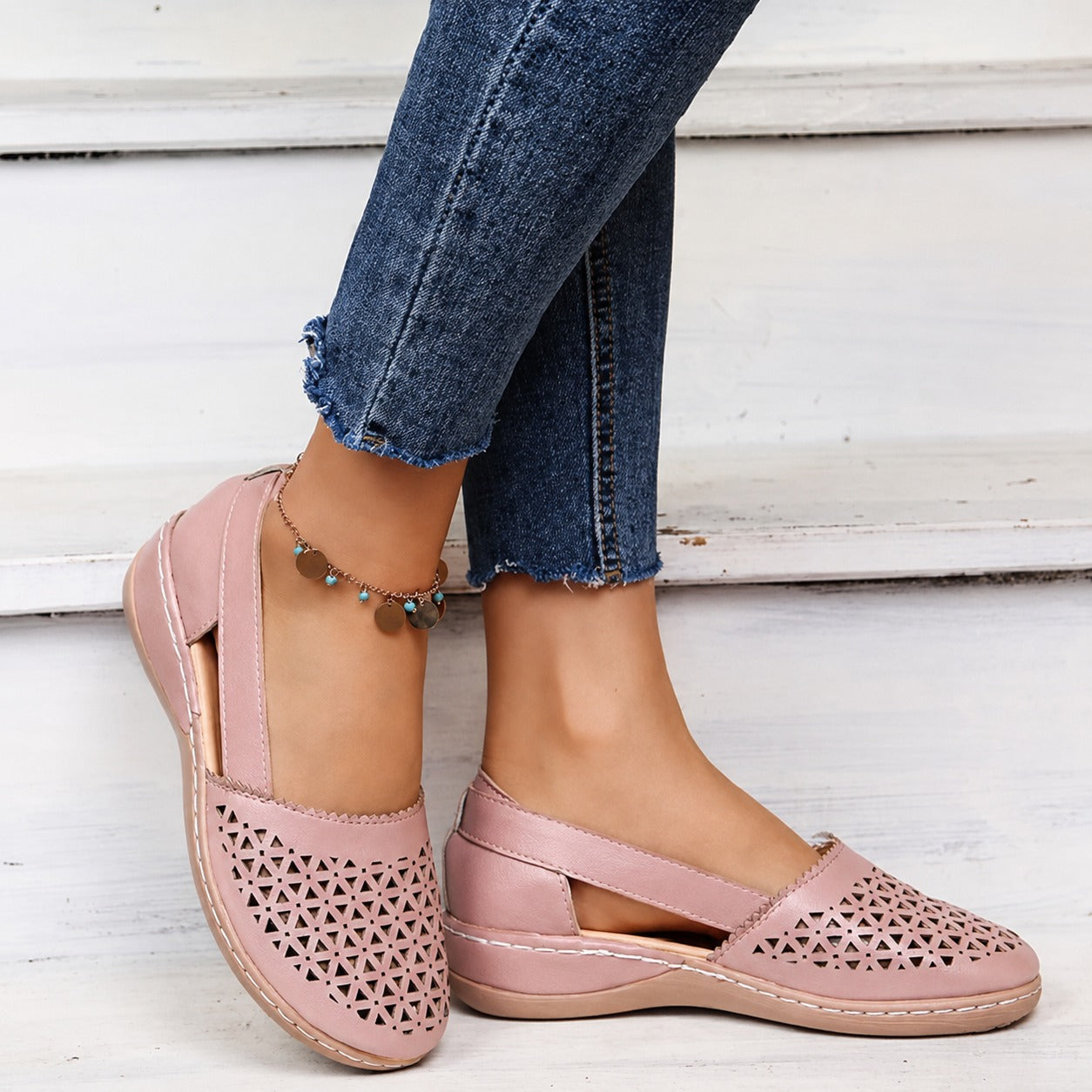 Tegan - Fashionable Sandals with Pattern