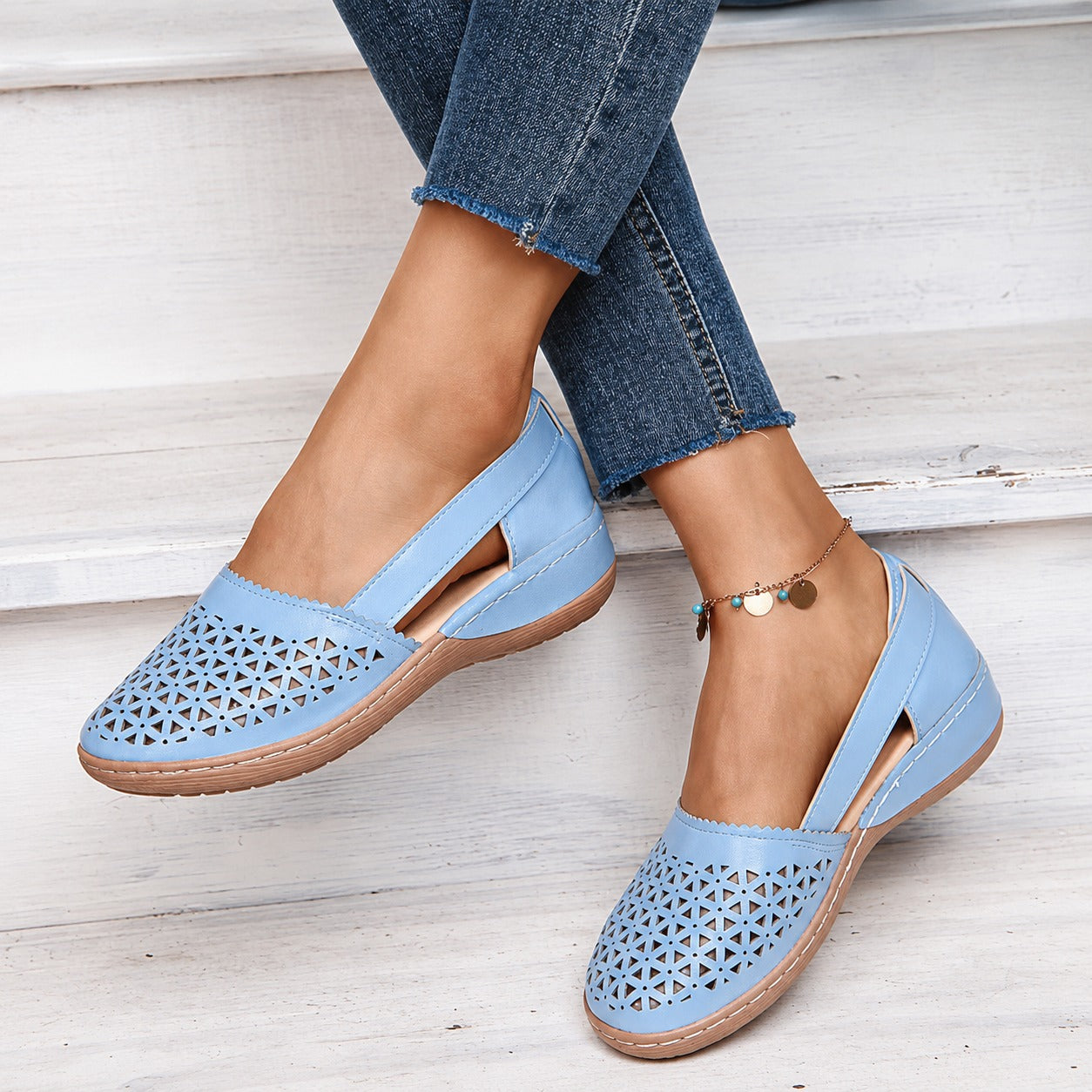 Tegan - Fashionable Sandals with Pattern