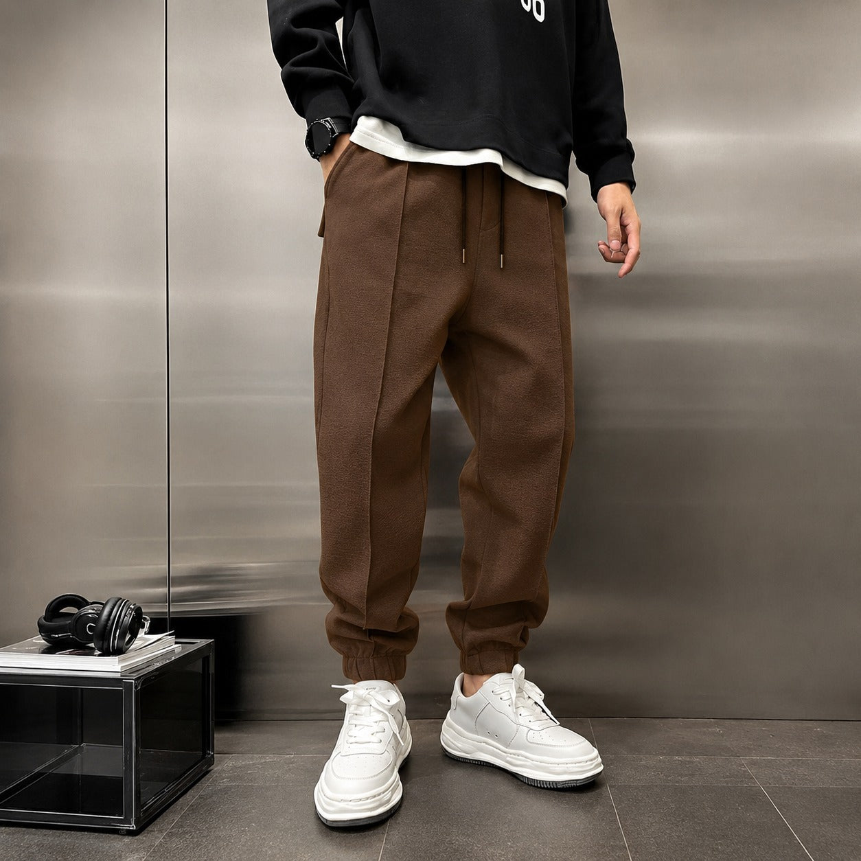 Philip - Drawstring Wide Fit Trousers