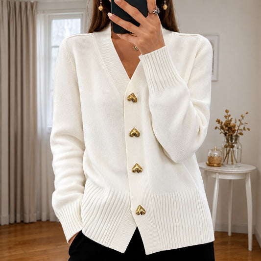 Annalee - Stylish Jacket with Heart Buttons