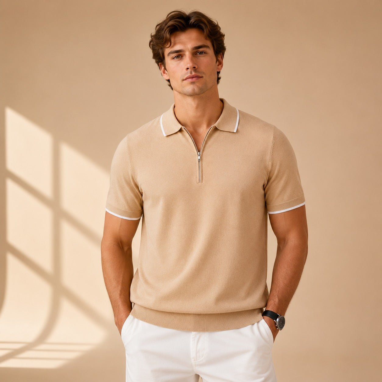 Leonard - Relaxed Zipper Polo Shirt