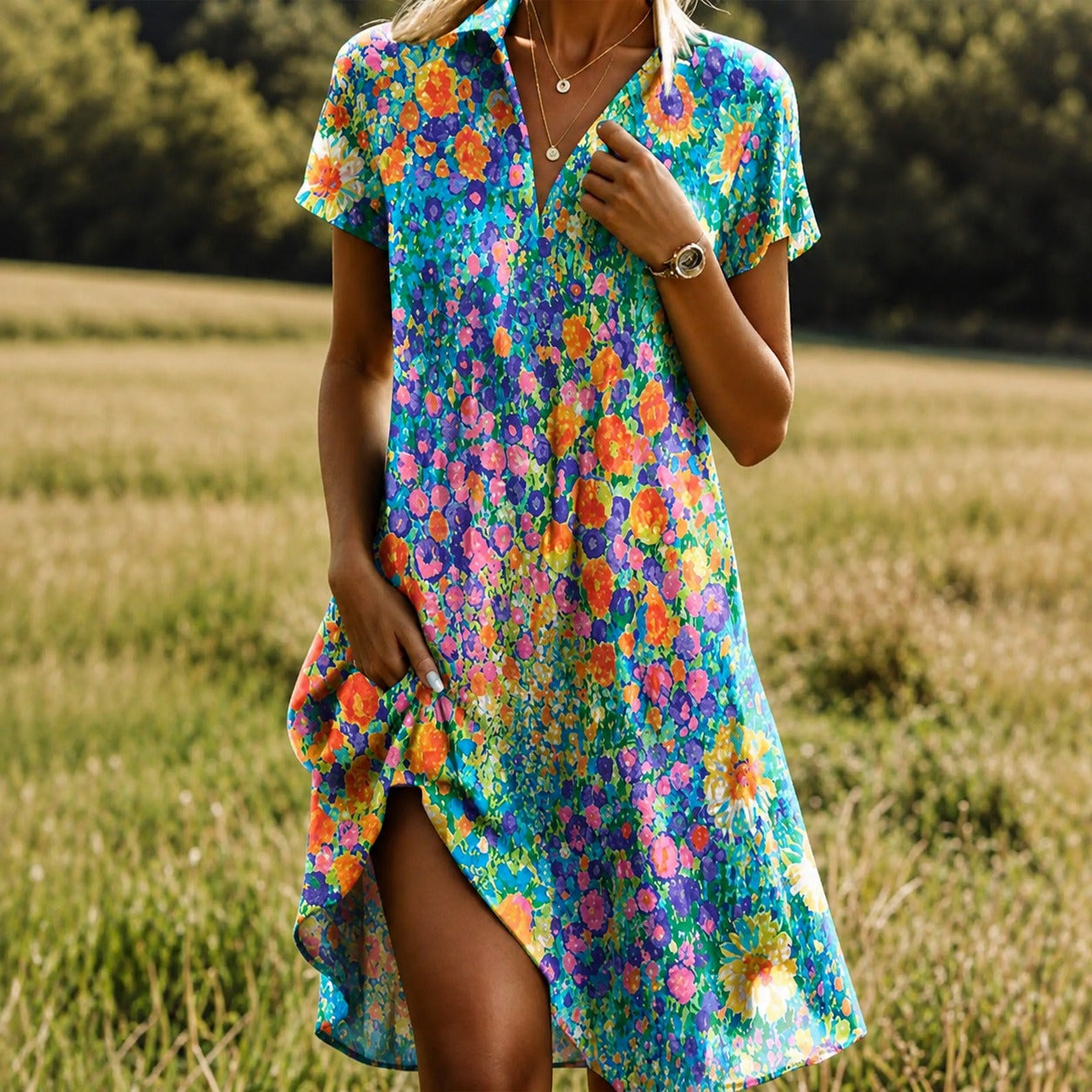 Carrie - Stylish dress in boho-chic style