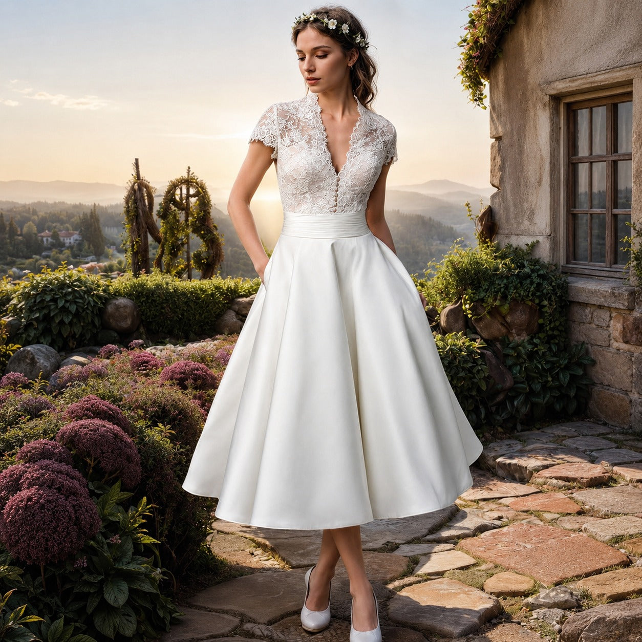 Kieran - Classic A-Line Midi Dress