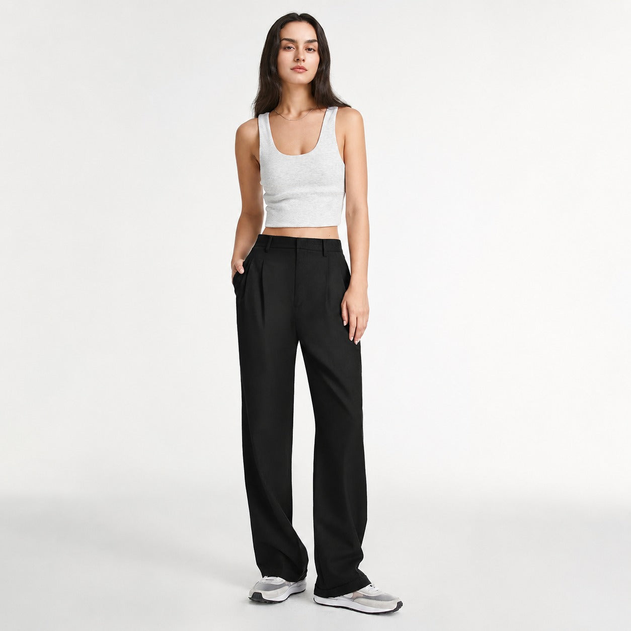 Amira - Formal Straight Suit Trousers