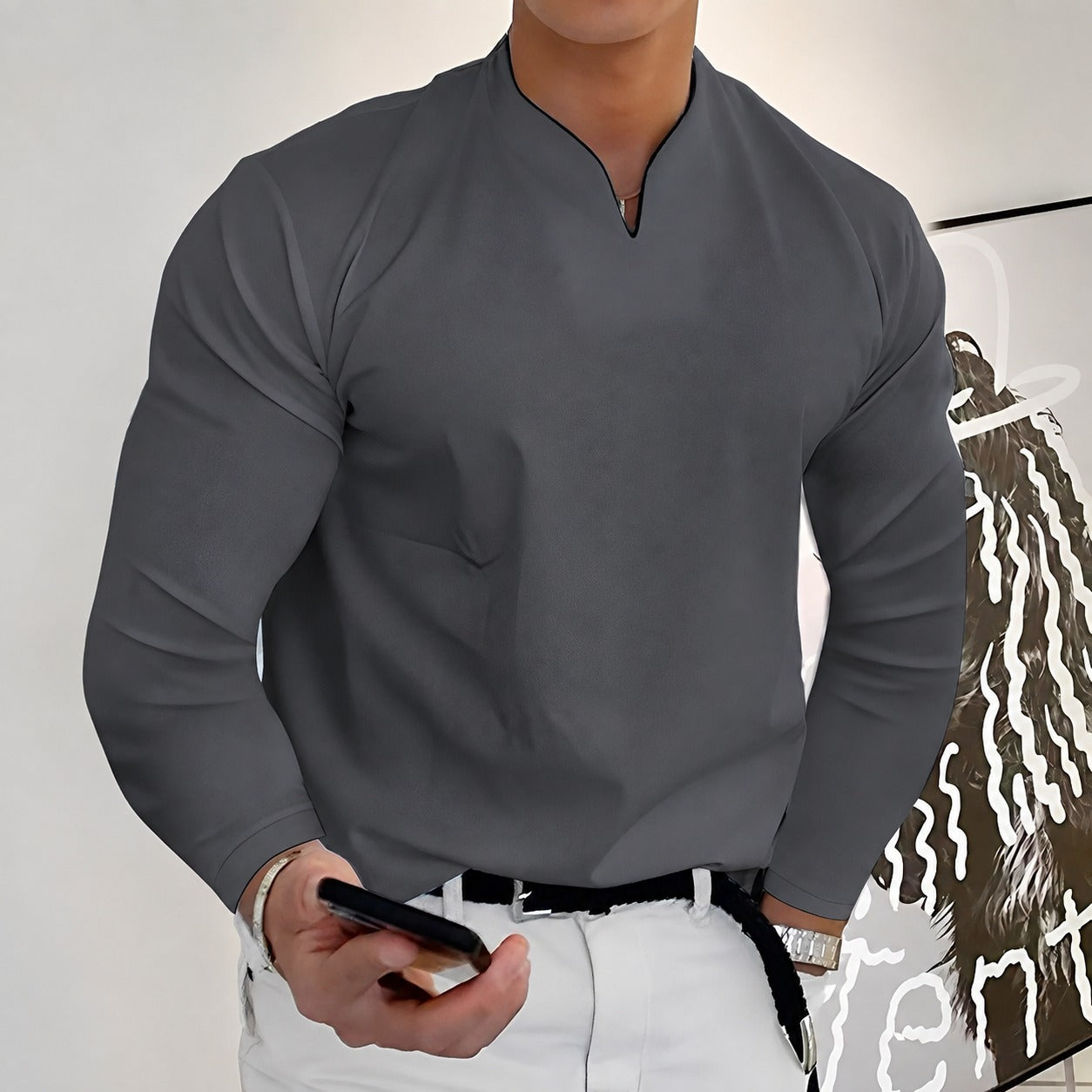 Corentin - Stylish long-sleeved shirt for men