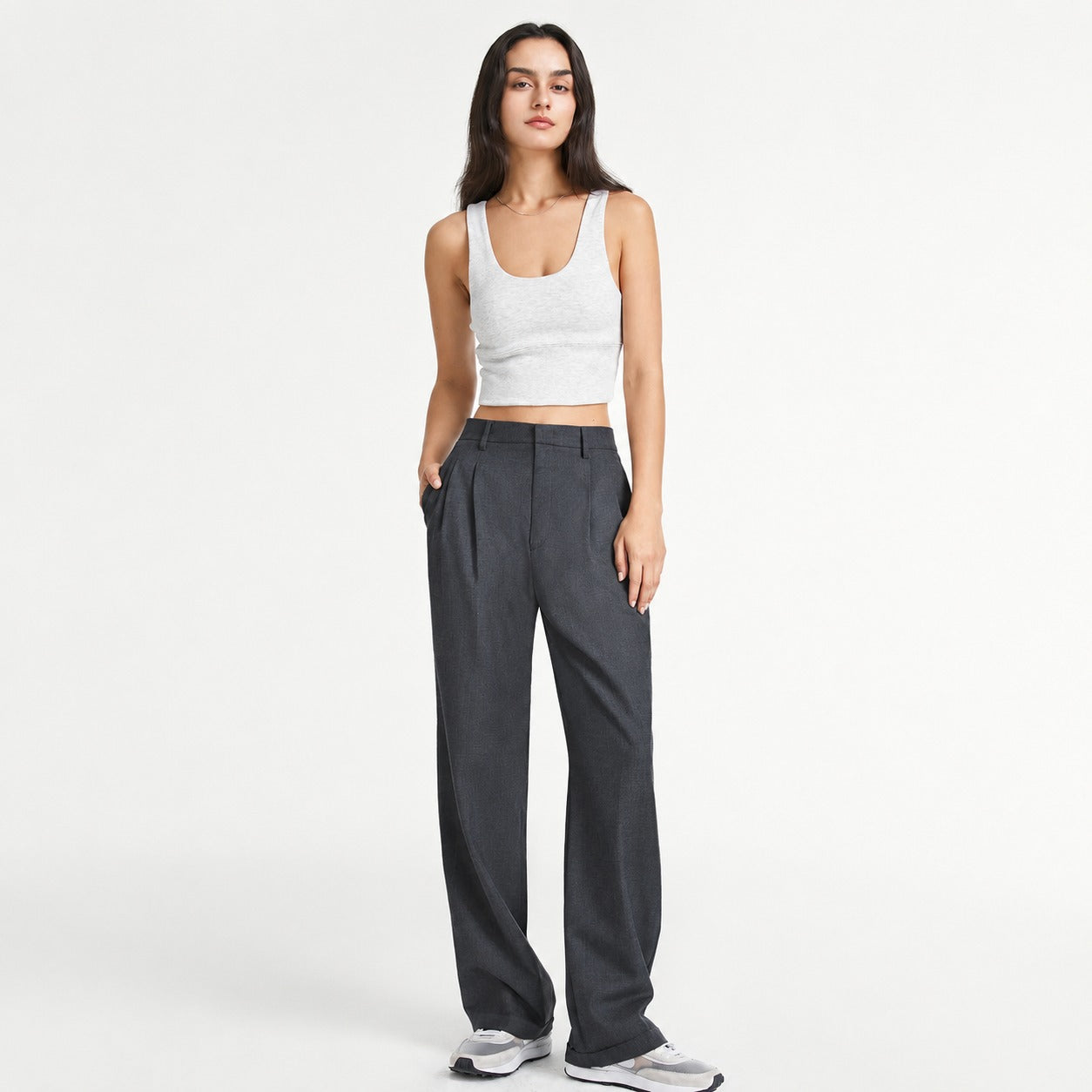 Amira - Formal Straight Suit Trousers