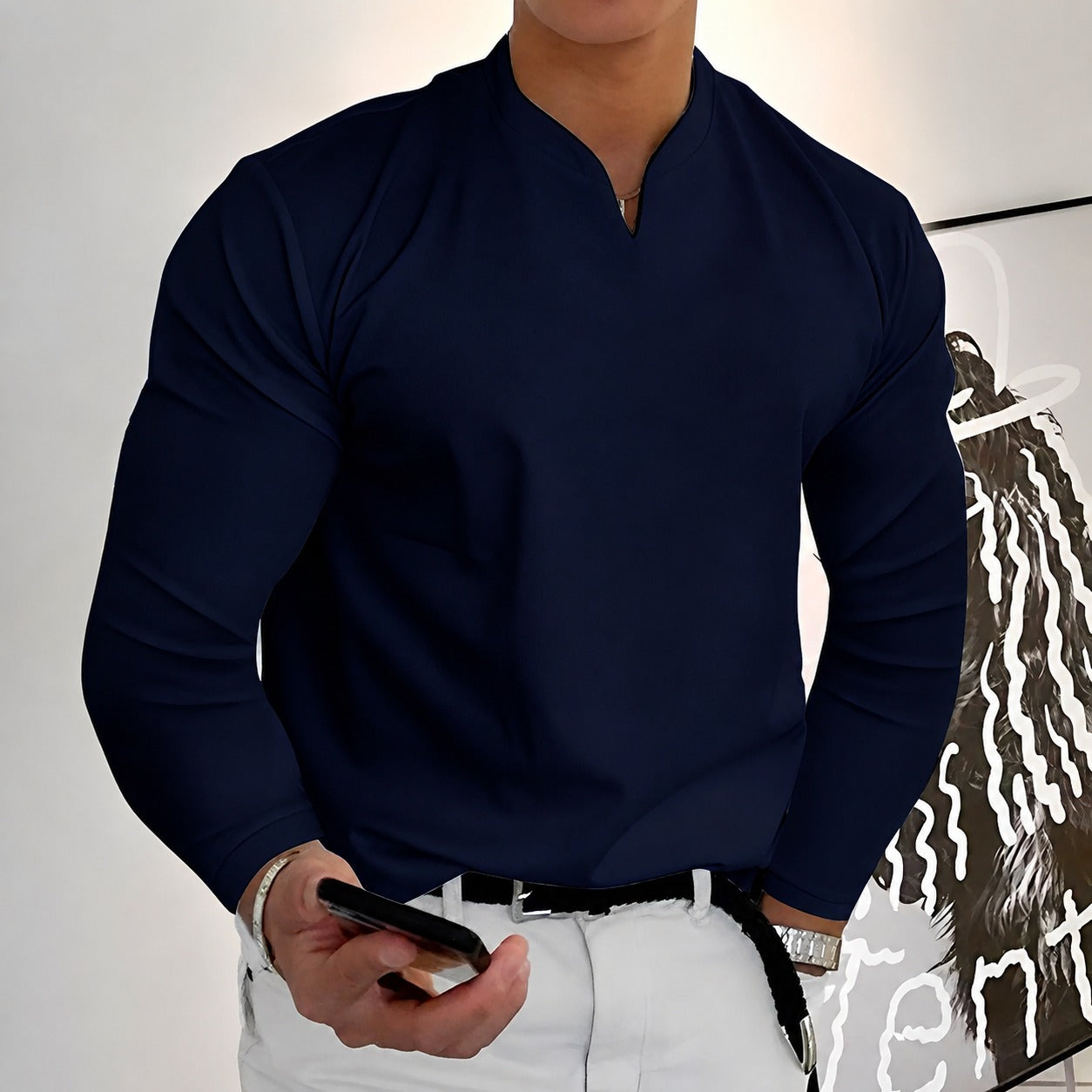 Corentin - Stylish long-sleeved shirt for men