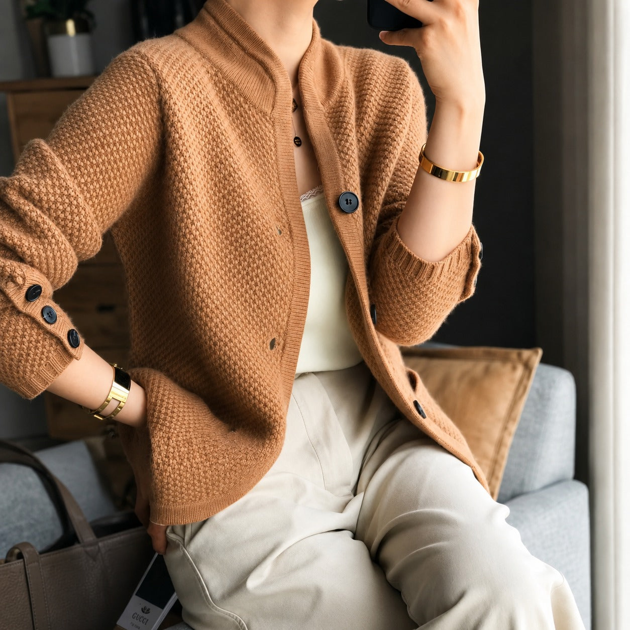 Edda - Warm cardigan with buttons