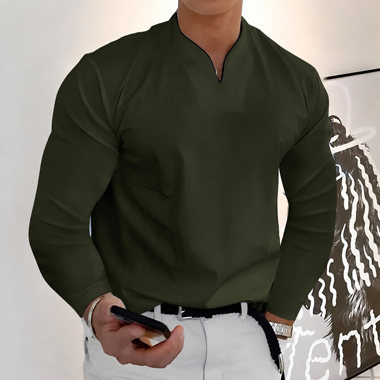 Corentin - Stylish long-sleeved shirt for men