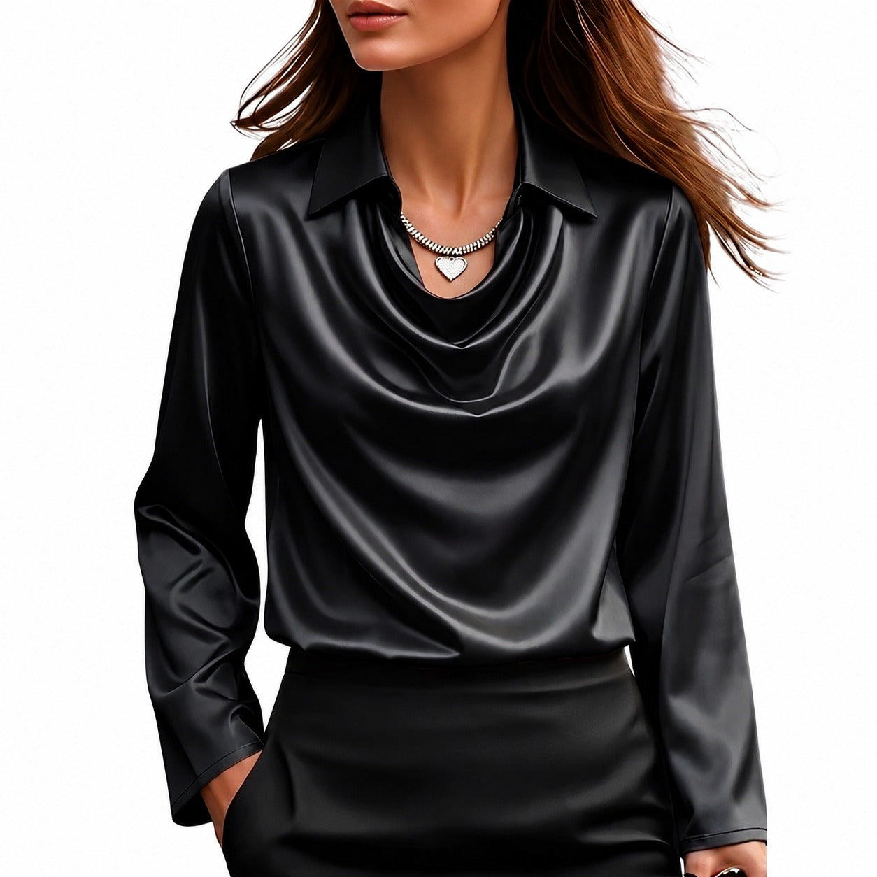 Dionne - Elegant long-sleeve blouse for women