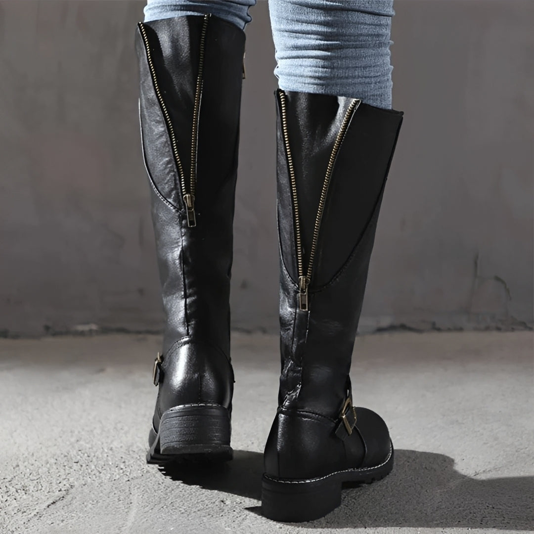Chelsie - Retro Zip-UP Boots