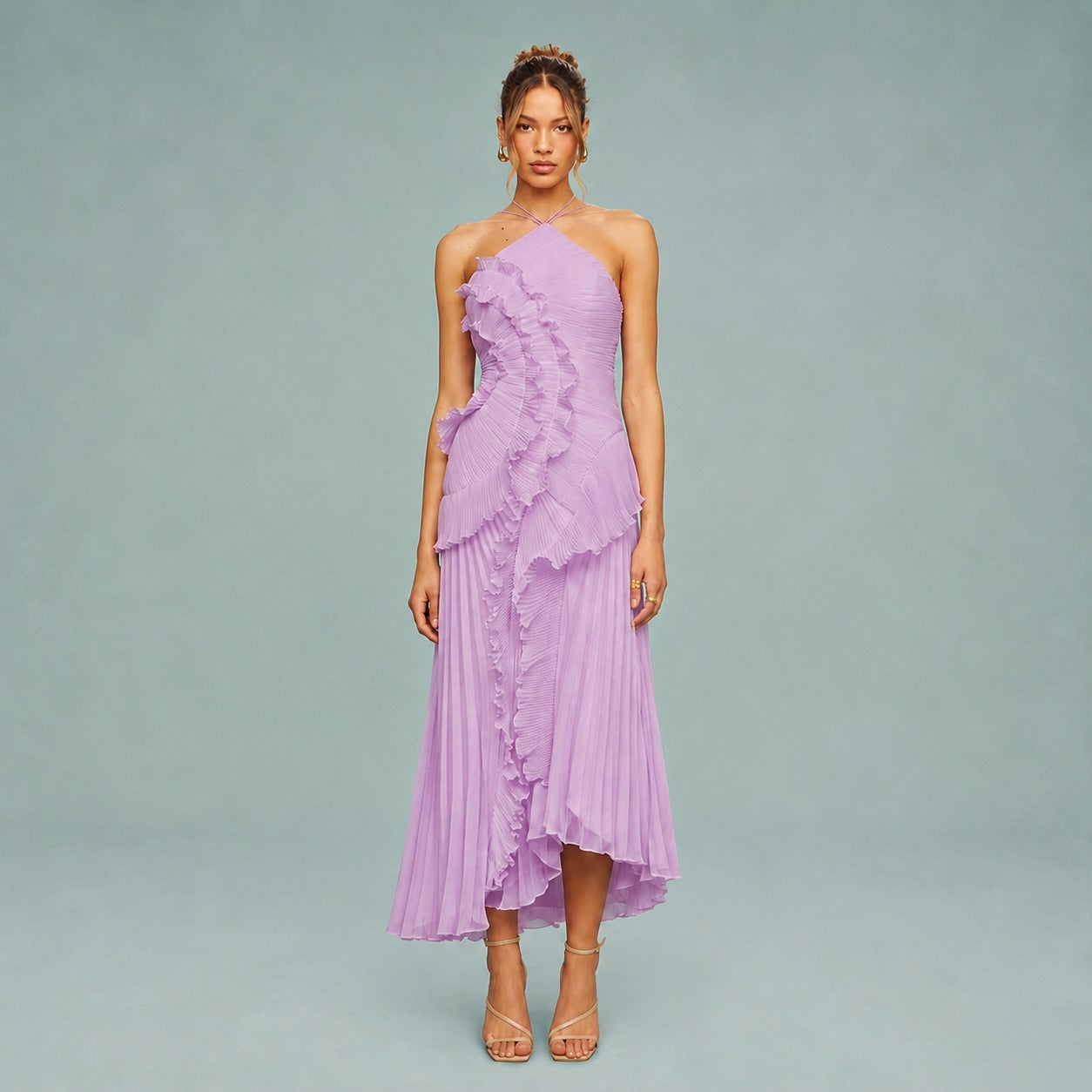 Roxan - Simple One Shoulder Long Dress