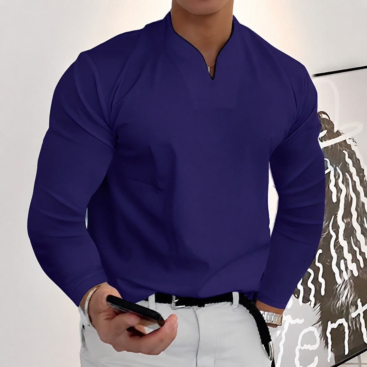 Corentin - Stylish long-sleeved shirt for men