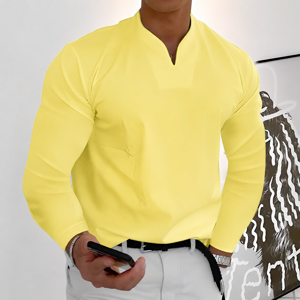 Corentin - Stylish long-sleeved shirt for men
