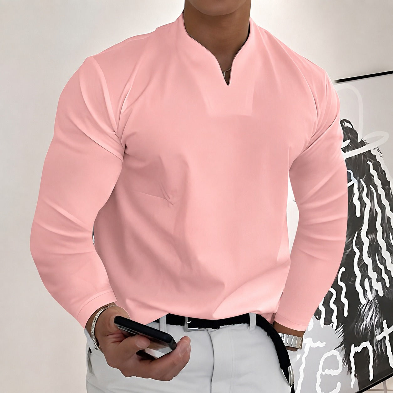 Corentin - Stylish long-sleeved shirt for men